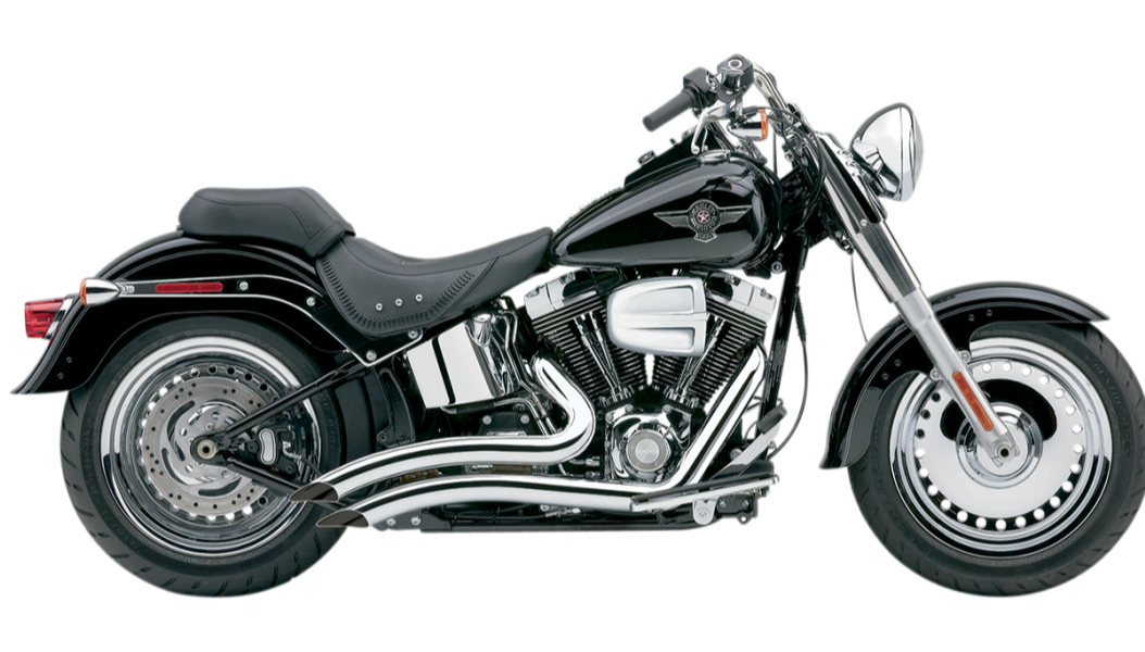 Cobra USA Speedster Swept Short Exhaust - Chrome - '86-'06 Softail