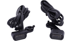 Drag Specialties Marker Lights - Amber/White - Smoke Lens - Matte Black