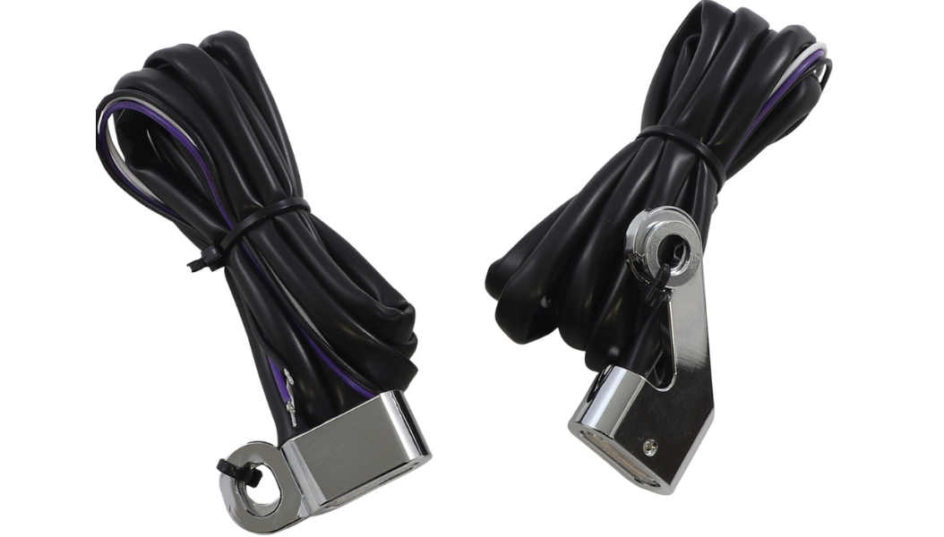 Drag Specialties Marker Lights - White/Amber - Chrome