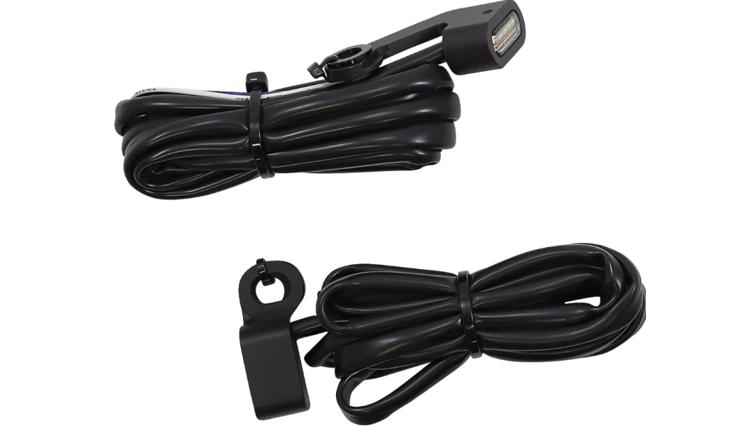 Drag Specialties Marker Lights - White/Amber - Black