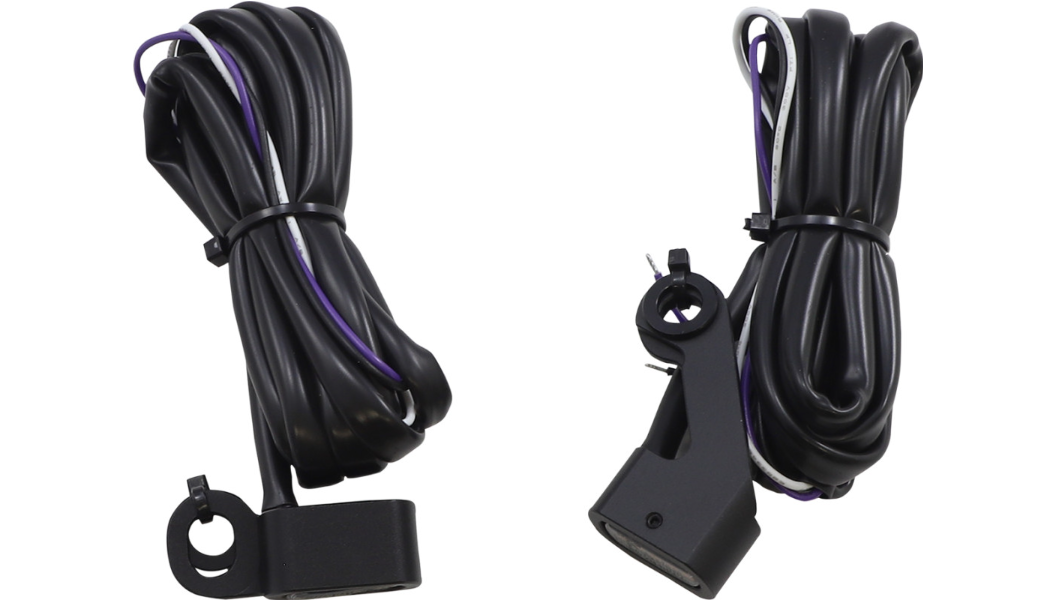 Drag Specialties Marker Lights - White/Amber - Black