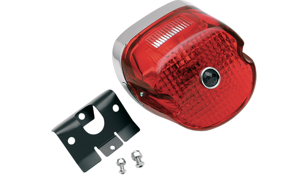 Drag Specialties Taillight - Laydown/Blue Dot - Harley Davidson