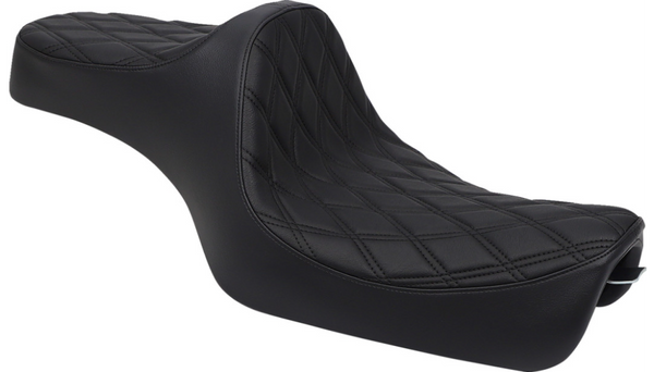 Drag Specialties Predator III Seat - Double Diamond - Black Stitching - 'XL 04-'22