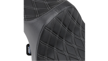 Drag Specialties Predator III Seat - Double Diamond - Silver Stitching - XL '04-'22