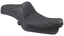 Drag Specialties Predator III Seat - Double Diamond - Silver Stitching - XL '04-'22