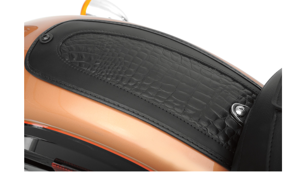 Drag Specialties Fender Skin - Embossed Faux Gator Leather Center (15")