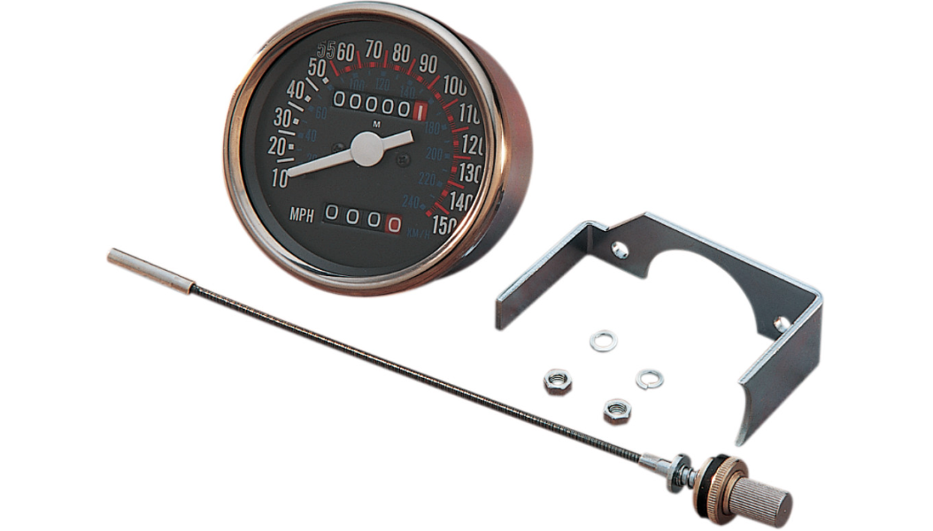 Drag Specialties 3-1/8" Dash Mount 150 MPH Speedometer