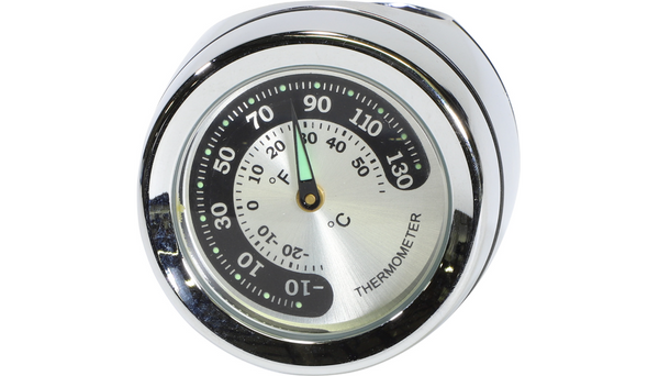 Drag Specialties Handlebar Mount Thermometer - Chrome - For 1" Bar