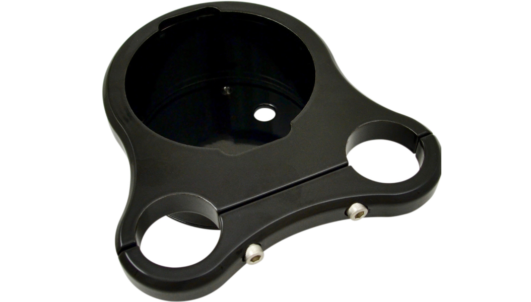 Drag Specialties 1.25" T-Bar Single Gauge Mount - Gloss Black - For '00-'20 OEM Style Gauges