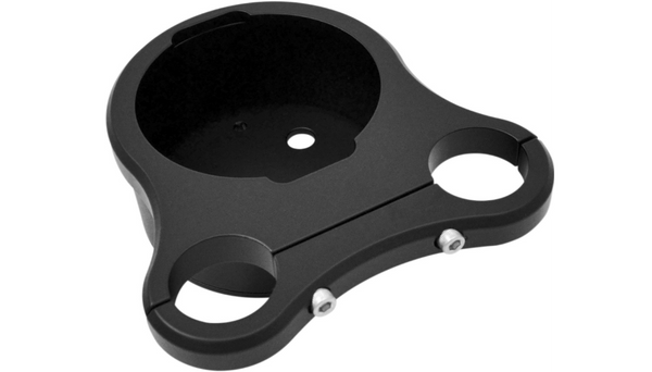 Drag Specialties 1.25" T-Bar Single Gauge Mount - Flat Black - For '00-'20 OEM Style Gauges