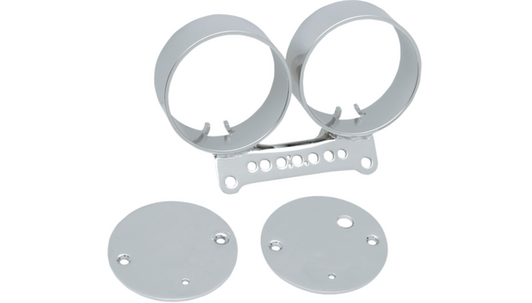 Drag Specialties Dual Gauge Bracket - Chrome