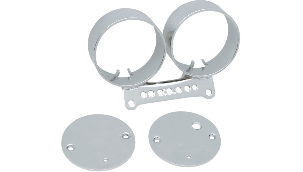 Drag Specialties Dual Gauge Bracket - Chrome