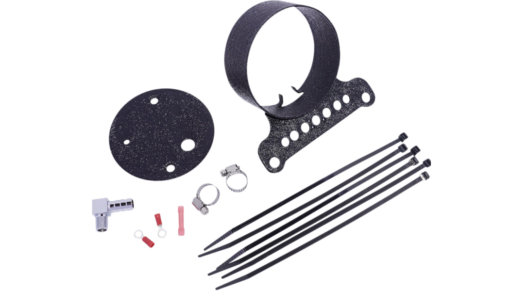 Drag Specialties Single Gauge Bracket - Wrinkle Black