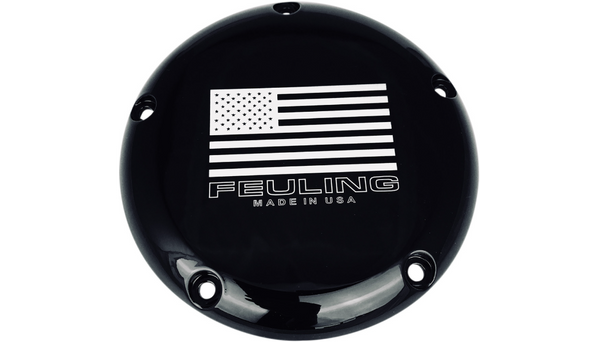 Feuling Parts American Derby Cover - Black - Twin Cam