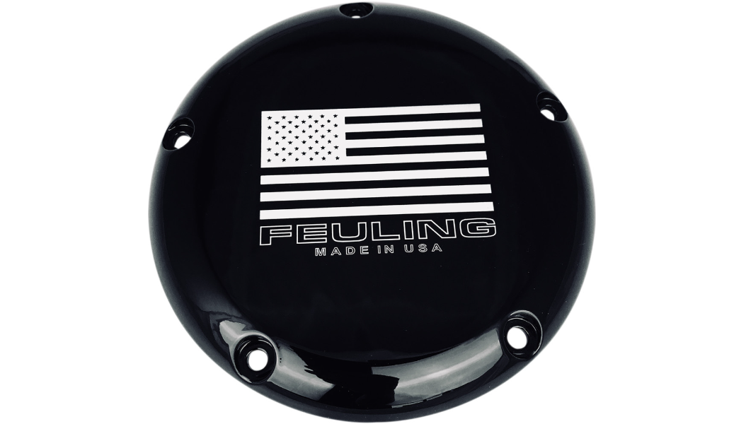 Feuling Parts American Derby Cover - Black - Twin Cam