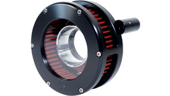Feuling Parts BA Slim Air Cleaner Kit - Black/Clear - Red Filter - Twin Cam