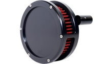 Feuling Parts BA Slim Air Cleaner Kit - Black - Red Filter - '08-'17 Twin Cam
