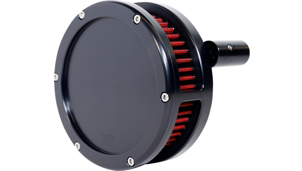 Feuling Parts BA Slim Air Cleaner Kit - Black - Red Filter - '08-'17 Twin Cam