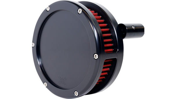 Feuling Parts BA Slim Air Cleaner Kit - Black - Red Filter - '93-'99 EVO Big Twin