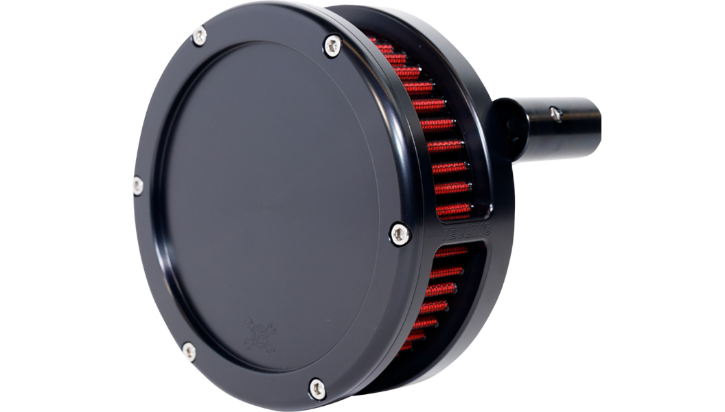 Feuling Parts BA Slim Air Cleaner Kit - Black - Red Filter - '93-'99 EVO Big Twin