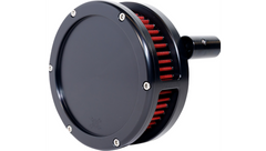 Feuling Parts BA Slim Air Cleaner Kit - Black - Red Filter - '93-'99 EVO Big Twin