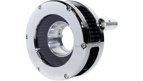 Feuling Parts BA Slim Air Cleaner Kit - Chrome/Clear - Black Filter - '93-'99 EVO Big Twin