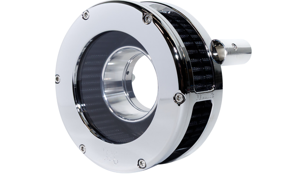 Feuling Parts BA Slim Air Cleaner Kit - Chrome/Clear - Black Filter - '93-'99 EVO Big Twin
