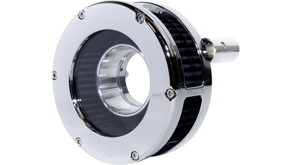 Feuling Parts BA Slim Air Cleaner Kit - Chrome/Clear - Black Filter - Twin Cam