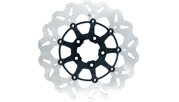 GBRAKES Oversize Wave® Brake Rotor - Front - 13" - Machined Black