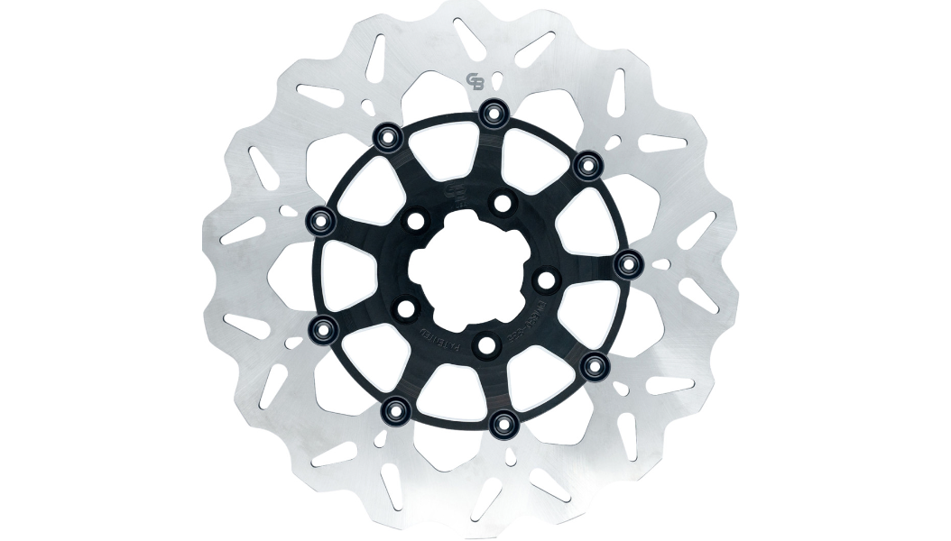 GBRAKES Oversize Wave® Brake Rotor - Front - 13" - Machined Black