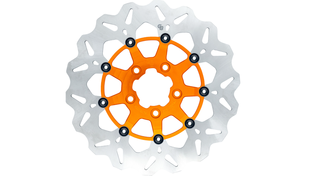 GBRAKES Oversize Wave® Brake Rotor - Front - 12.5" - Orange