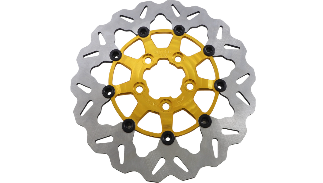 GBRAKES Rear Wave® Floating Rotor - Gold