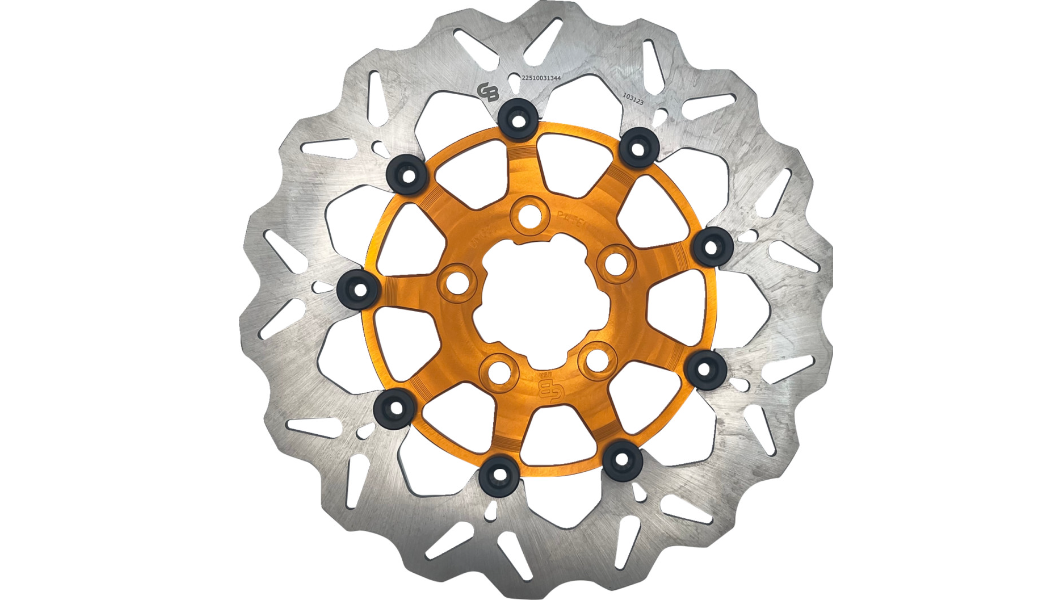 GBRAKES Wave® Brake Rotors - Rear - Orange