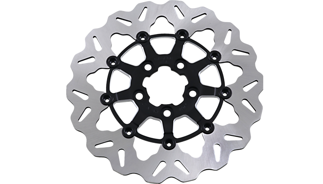 GBRAKES Rear Wave® Rotor - Black Carrier