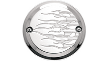 Joker Machine Points Cover - Flame - 2 Hole - Chrome
