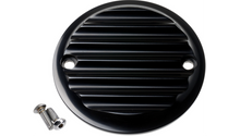 Joker Machine Points Cover - Finned - 2 Hole - Black Anodized