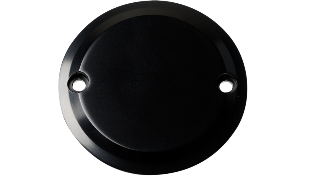 Joker Machine Points Cover - Smooth - 2 Hole - Black Anodized