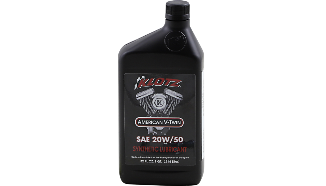 KLOTZ Oil V-Twin Synthetic Engine Oil - 20W-50 - 1 U.S. quart