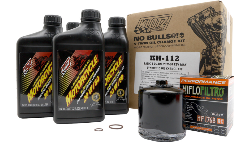 KLOTZ Oil Change Kit - 20W-50 - Rev Max
