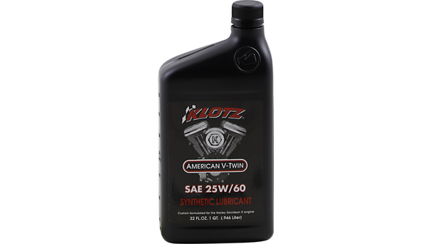 KLOTZ Oil V-Twin Synthetic Engine Oil - 25W-60 - 1 U.S. quart
