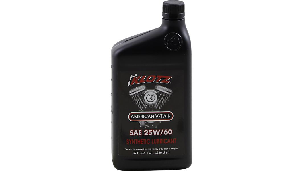 KLOTZ Oil V-Twin Synthetic Engine Oil - 25W-60 - 1 U.S. quart