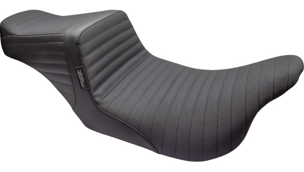Le Pera Tailwhip Seat - Pleated w/ Grip Tape - Black - FL '08-'23