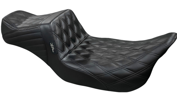Le Pera Tailwhip Daddy Long Legs Seat - Double Diamond - Black - Touring '08-'24