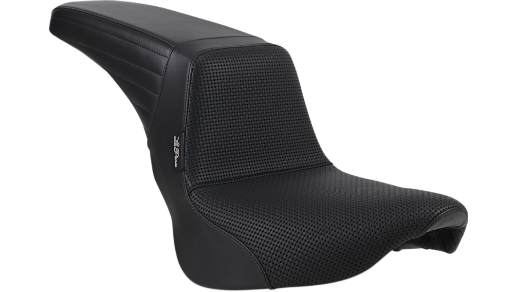 Le Pera Kickflip Seat - Basketweave - Black - Softail '18-'23