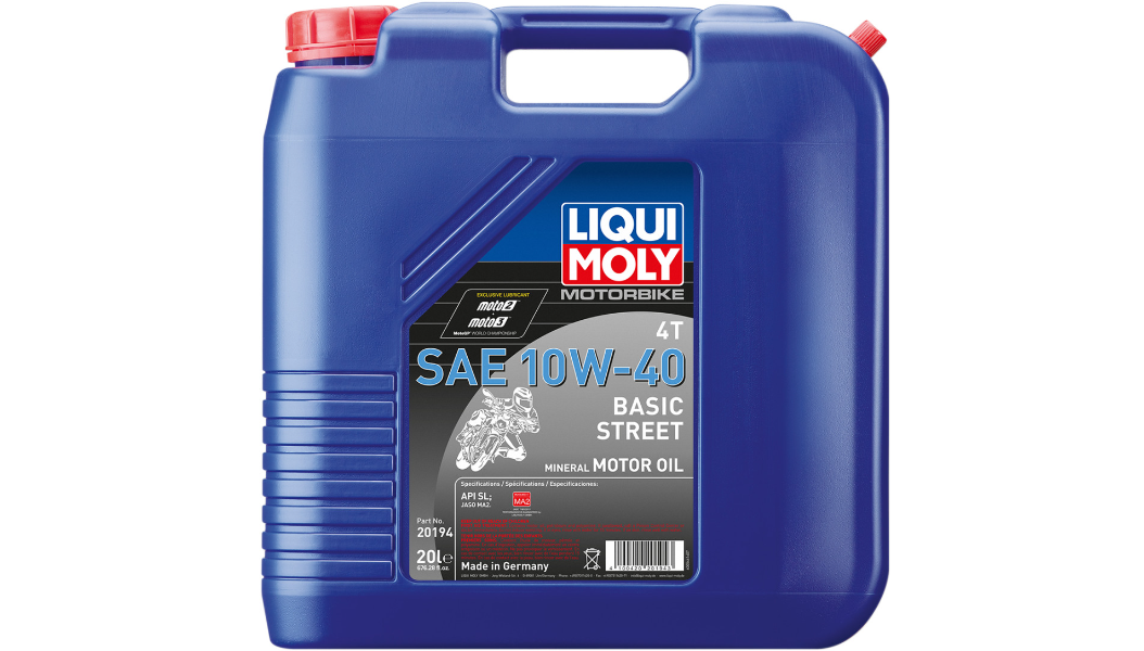 Liqui Moly Basic Street 4T Oil - 10W-40 - 20 Liters
