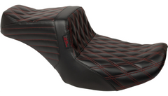Le Pera Tailwhip Seat - Red Double Diamond Stitch - FLH/FLT '23-'25