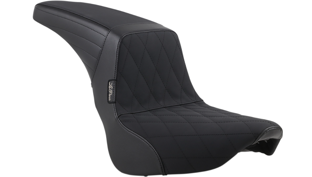 Le Pera Kickflip Seat - Diamond w/ Gripp Tape - Black - Softail '18-'23