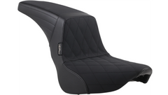Le Pera Kickflip Seat - Diamond w/ Gripp Tape - Black - Softail '18-'23