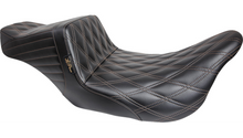 Le Pera Tailwhip Seat - Double Diamond w/ Chestnut Thread - Black - FL '08-'24