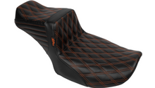 Le Pera Tailwhip Daddy Long Legs Seat - Burnt Orange Double Diamond Stitch - FLH/FLT '23-'25